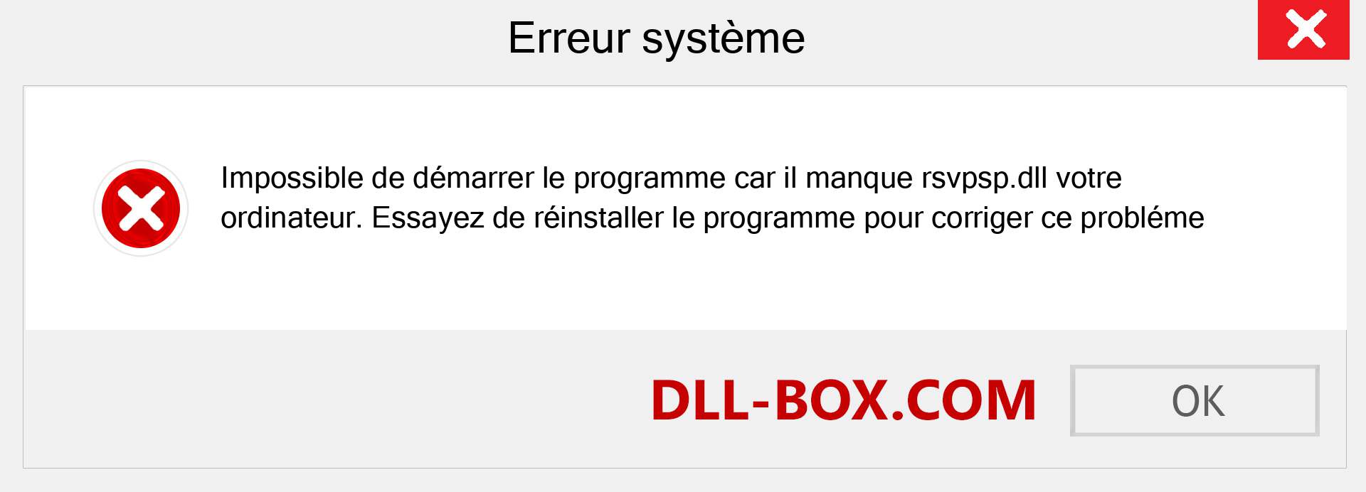 Le fichier rsvpsp.dll est manquant ?. Télécharger pour Windows 7, 8, 10 - Correction de l'erreur manquante rsvpsp dll sur Windows, photos, images